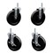 Service Caster 6 Inch Phenolic Wheel Swivel 34 Inch Threaded Stem Caster Set 2 Brakes SCC SCC-TS20S615-PHS-34212-2-TLB-2 - alternate 1